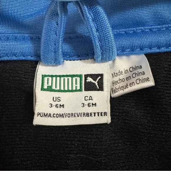 Puma Baby Boy Blue Black and White Two Piece Track Suit Set Like New - Picture 9 of 13